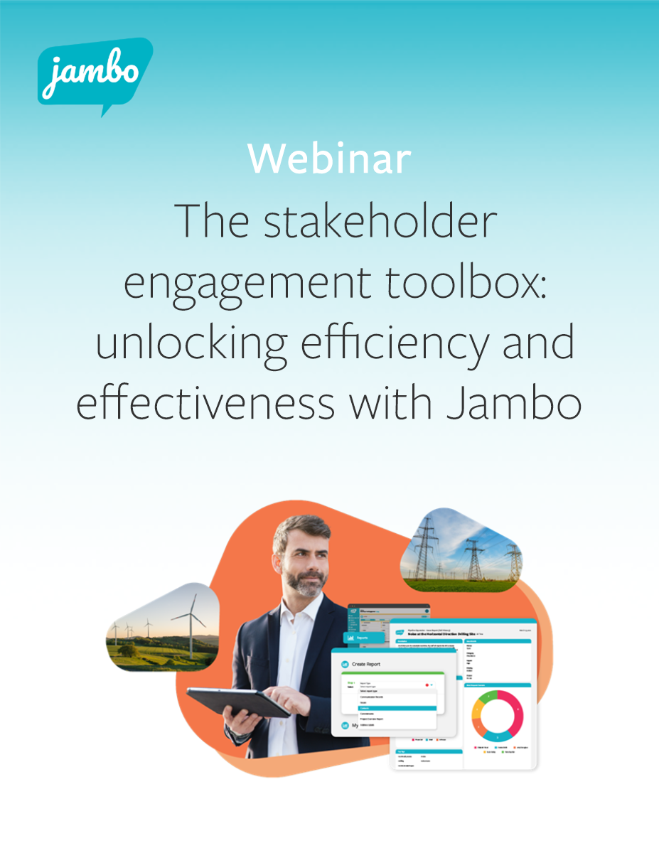 Jambo webinar - The stakeholder engagement toolbox: unlocking efficiency and effectiveness with Jambo